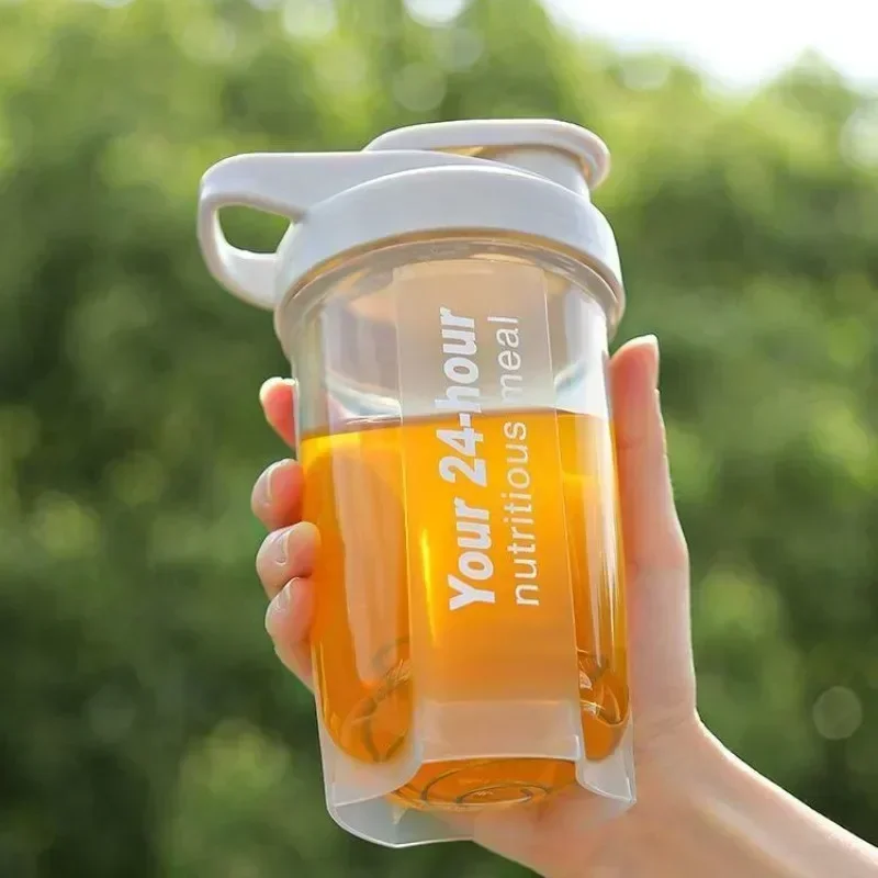 New Portable Shaker Cup for Men and Women Protein Powder Replacement Milkshake Mixing Cup Fitness Sports Water Cup Scale Bottle