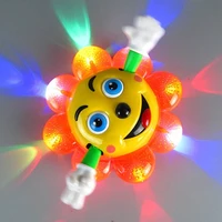 Kids Fun 360° Rotating Moving Flashing Sounding Sunflower Toy Toddlers Cute Cartoon Electronic Interactive Plant Educational Toy 1
