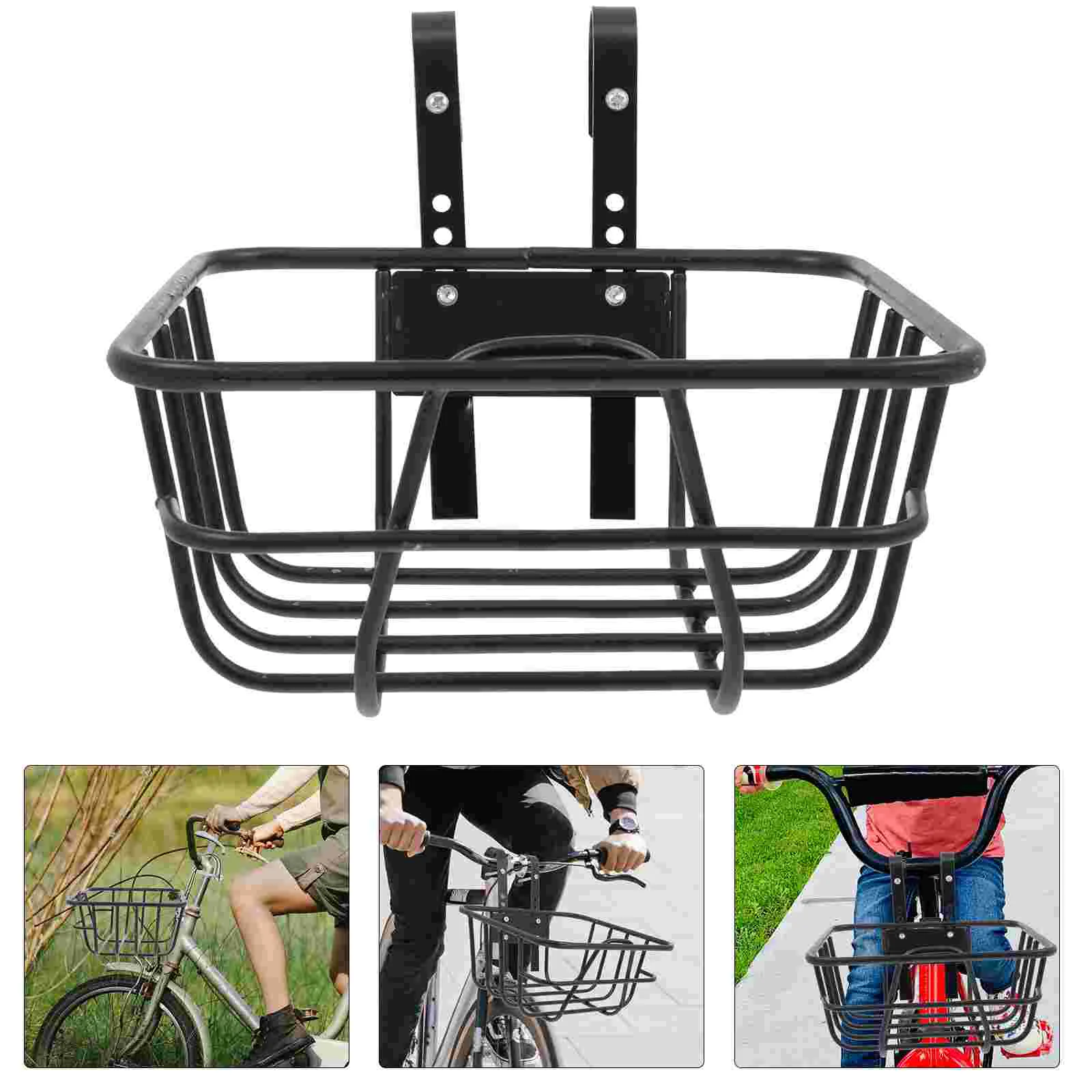 

Bicycle Cycling Basket Metal Bike Front Storage Basket Bike Handlebar Basket Holder Riding Storage Gadget Bike Accessories