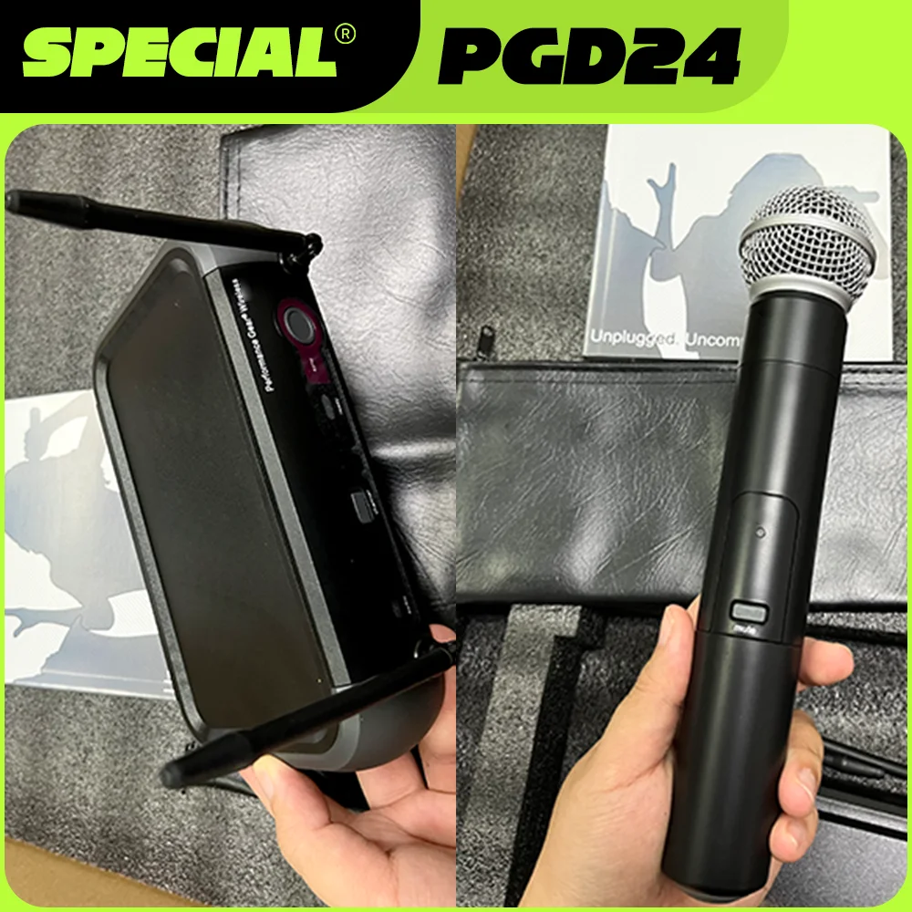 전문가용 UHF 무선 마이크 PGD24 무대 공연용 마이크로폰