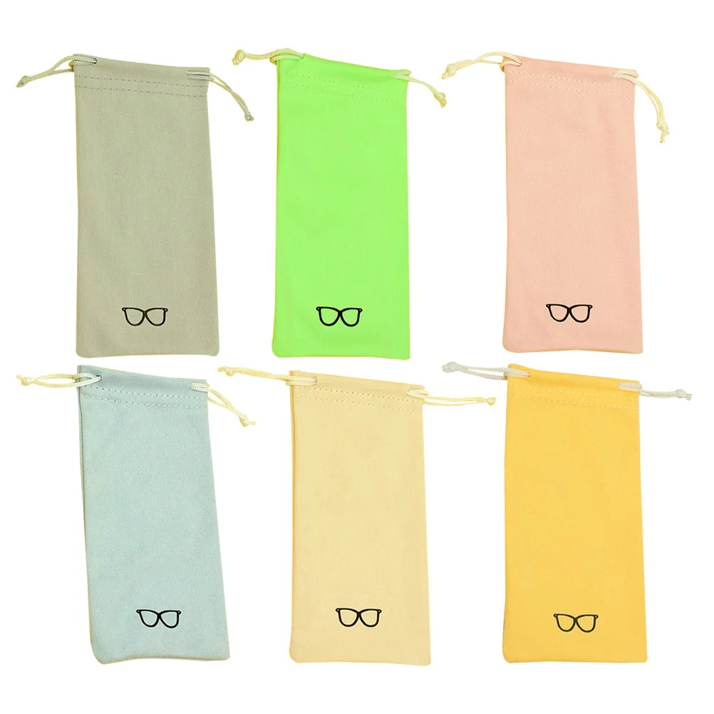 

6pcs Portable Glasses Holder Pouches Glasses Storage Drawstring Pouches