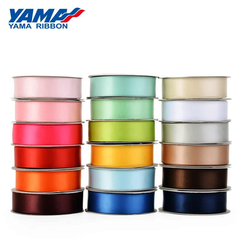YAMA 싱글 페이스 새틴 리본, 수제 공예 선물, 웨딩 장식, 단색 리본, 롤 당 25 야드, 38 mm