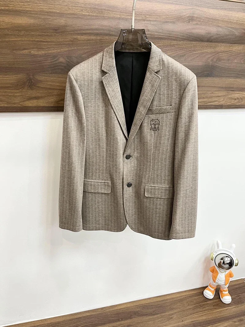 

Casual Suit coat Men's British Europe Station Business Casual Suit Slim Exquisite Stylish Men clothing 2024 Spring Summer