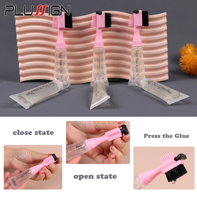 Super Hair Styling Gel Per Capelli Del Bambino 1 Pz 10Ml Bangs Edge Control Gel Tubo Di Plastica Con Spazzola Per Il Controllo Dello Styling Dei Capel