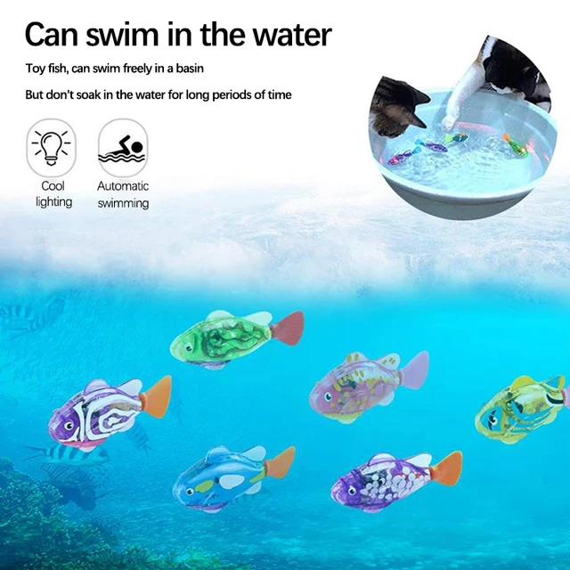 Poisson robot électronique robotique à piles pour bébé, jeu de natation,  bain d'eau, jouets électriques