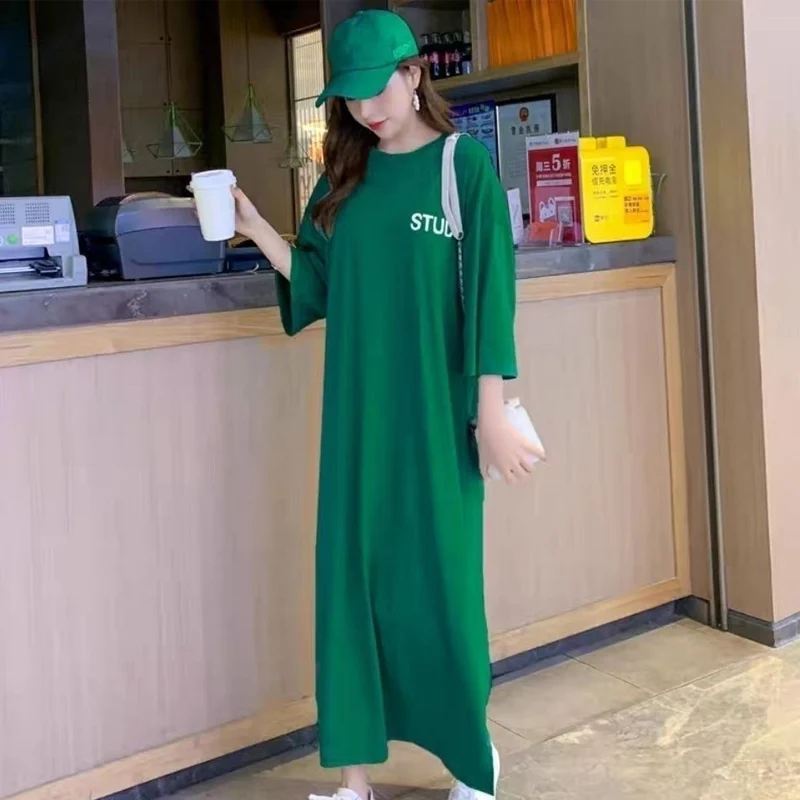 

Summer New Letter Printing T Shirt Top Short Sleeve Round Neck Plus Size Loose Simplicity Pullovers Casual Fashion Women Clothes
