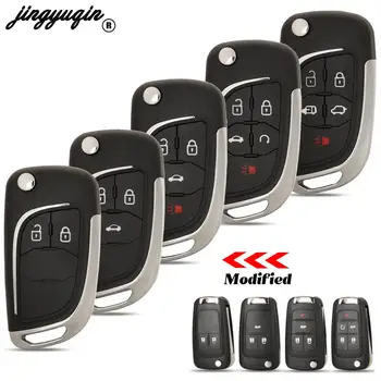 Jingyuqin 자동차 원격 키 쉘, Opel Vauxhall Insignia Astra Mokka Adam Cascade Karl Zafira Buick Modified, 2 버튼, 3 버튼, 4/5 버튼