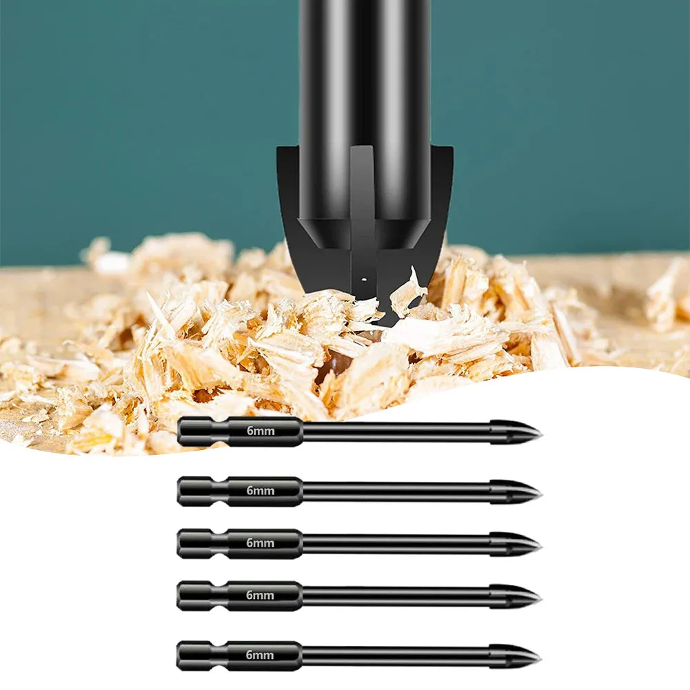 

Сверла с шестигранной головкой, комплект из 5 насадок 6 мм, из карбида вольфрама, для мрамора, керамики, стекла, плитки, фарфора