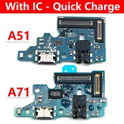 New For Samsung A51 A515F A71 A715F USB Charging Port Mic Microphone Dock Connector Board Flex Cable