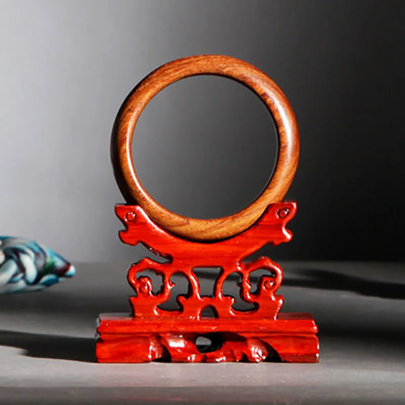 Solid Wood Bracelet Frame, Antique Jade Display Frame, Antique Photography Props, Safety Buckle Base, Chinese Style