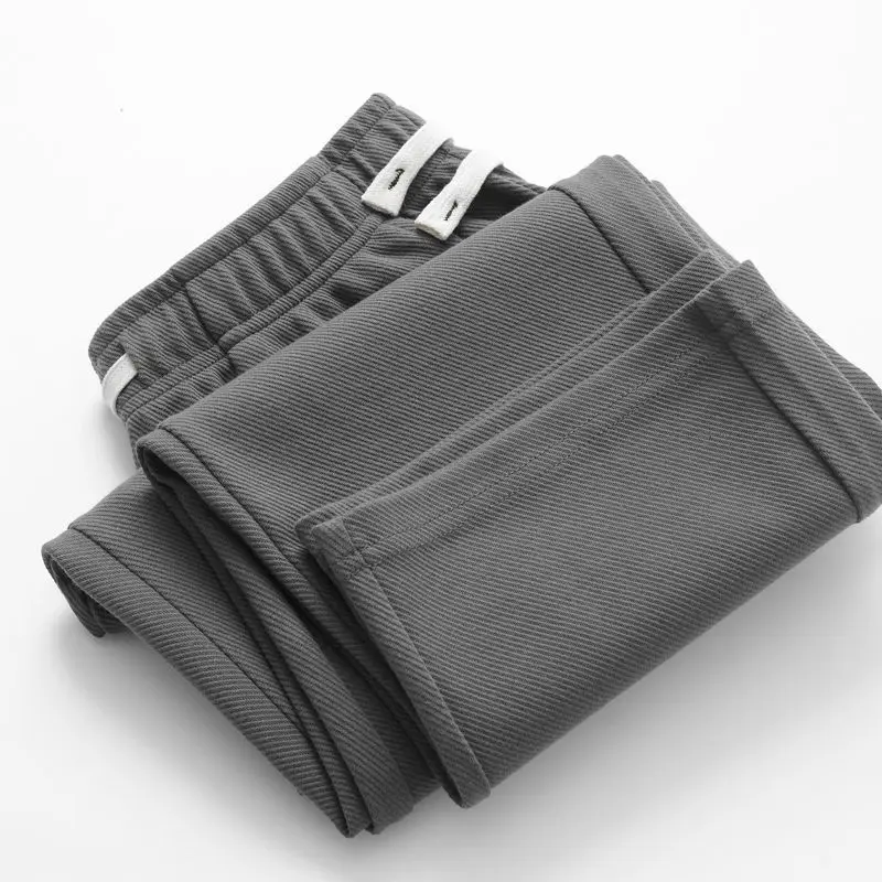 Spring Autumn KPOP Fashion Style Harajuku Slim Fit Trousers Loose Sport All Match Casual Pants Pockets High Waist Sweatpants