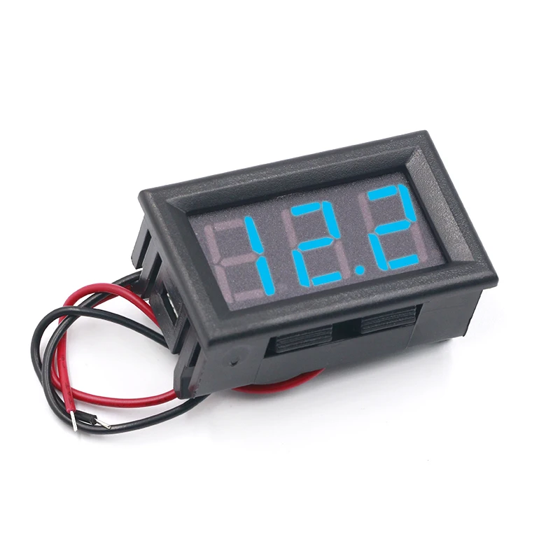 black tape measure 0.56 Inch Mini Red Green Blue LED Display Panel Voltage Meter Voltmeter Home Use Voltage 3 Three Digital DC 4.5V 30V 2 / 3 Wires clothing measuring tape Measurement & Analysis Tools