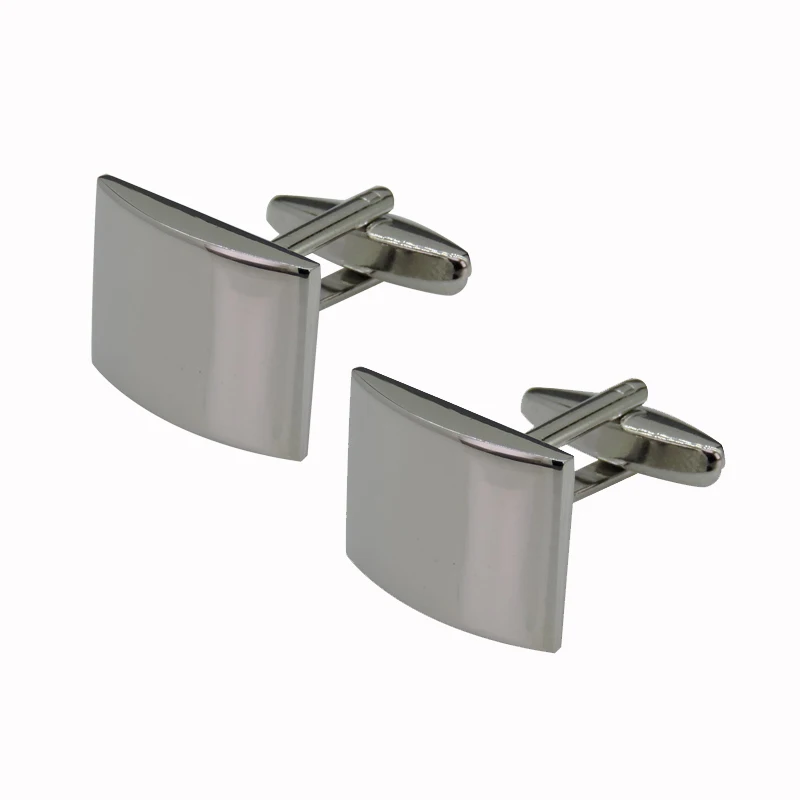 High-Quality Stainless Steel Cufflinks - Laser Engraved Design for Weddings and Business