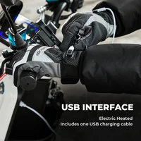 Electric Scooter Winter Heated Gloves USB Post Heating Thermal Gloves For Motorcycle TouchScreen Anti-slip Cycling Riding loves 2