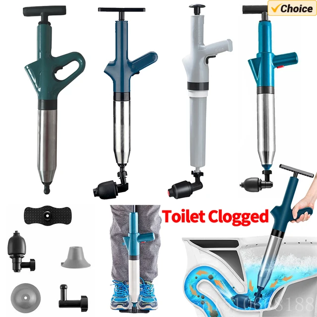 ลูกสูบห้องน้ําแรงดันสูง Plunger ท่อระบายน้ําท่อ Unblocker Air Drain Blaster Dredge Clog Remover สําหรับอ่างล้างจานท่อระบายน้ํา 1