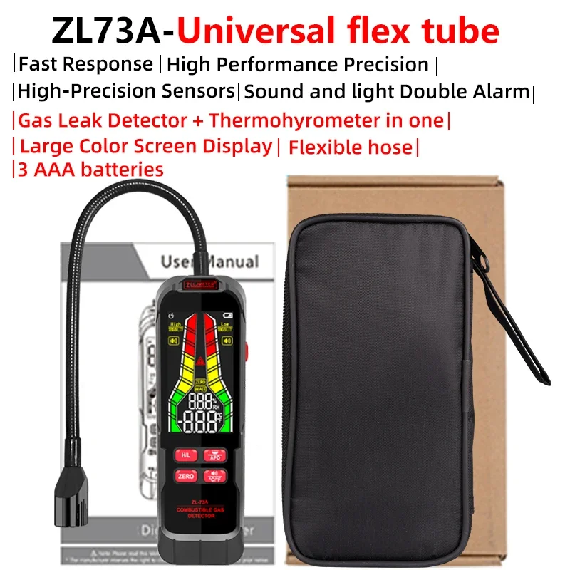 Détecteur de fuite de gaz portable, alarme, détecteur de gaz combustible,  CO2, inflammable, testeur d'analyse de méthane dcLaf, alarme visuelle  audible - AliExpress