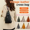 Women's Crossbody Soft Leather Fashion Work Chest Bag 1