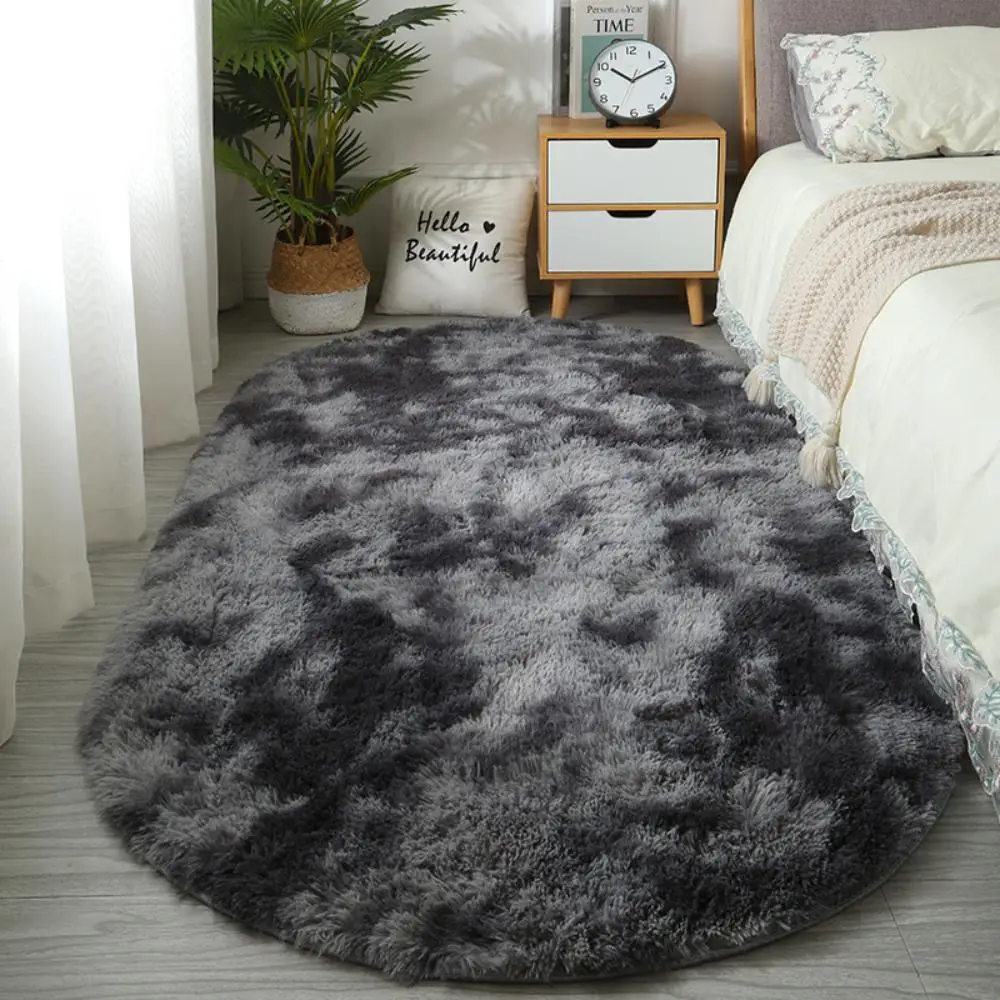 Tie-Dye Oval Living Room Rug Comfortable Soft Home Decor Floor Cushion Sofa Eend Table Bedroom Fluffy Non-Slip Plush Bed Rug floor mat