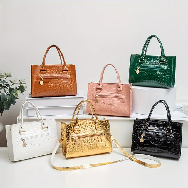 New fashionable and exquisite versatile women's bag trendy new messenger bag crocodile pattern embossed handbag versatile trendy