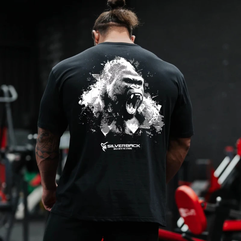 Vintage Gorilla Gym Print Unisex Oversized Cotton T-Shirt - Streetwear Casual Essential