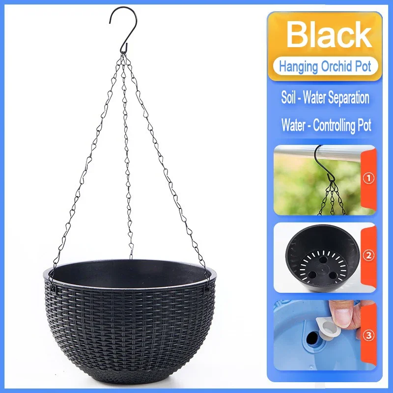 Outdoor Hanging Flower Pot with Macrame Plant Hanger