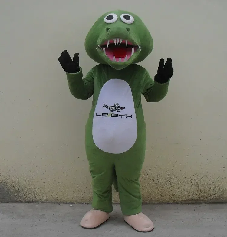 

Зеленые костюмы-талисманы из крокодиловой кожи, мультяшная одежда, маскарадная вечеринка на день рождения