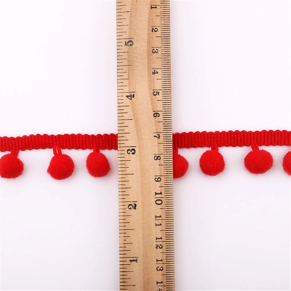 1~15 Yards Pom Pom Lace Trim Width 21mm with 11mm Pompom Ball Fringe Ribbon For Sewing Kintted Fabric Handmade Craft Accessories lace ribbon lace sewing accessories lace sewing supplies lace accessories lace garment accessories clothing craft accessories pom pom trim