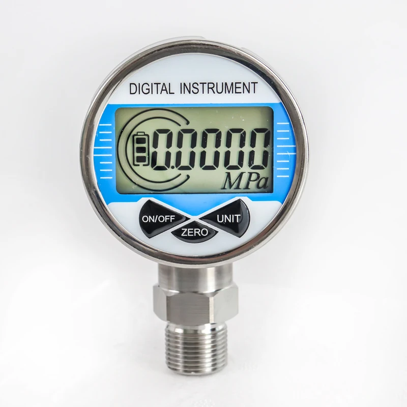 0-60mpa pressure gauge digital display oil, gas and water hydraulic stainless steel battery type digital pressure gauge NPT1/4