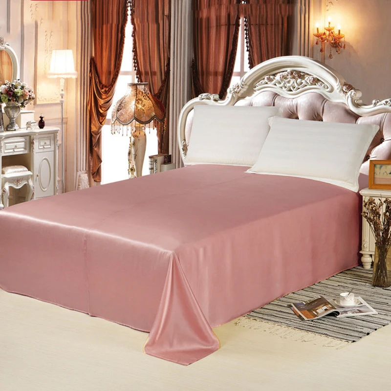 22mm Silk Flat Sheet 1PC 100% Mulberry heavy Silk Solid Color Custom order is acceptable ls0114-190619 2