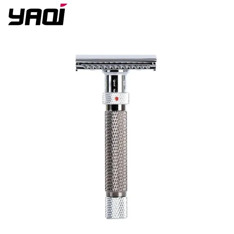 Yaqi Adjustable The Final Cut Chrome And Gunmetal Color Safety Razor for Men Provide Comfortable Grip With 12mm Handle Diameter