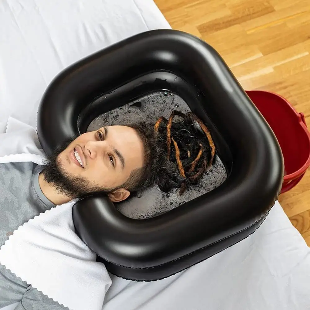 Inflatable Shampoo Basin Portable Hair Washing Bowl Tub for Bedridden Disabled Injured Dreadlocks and at Home Sink Washing hair washing basin