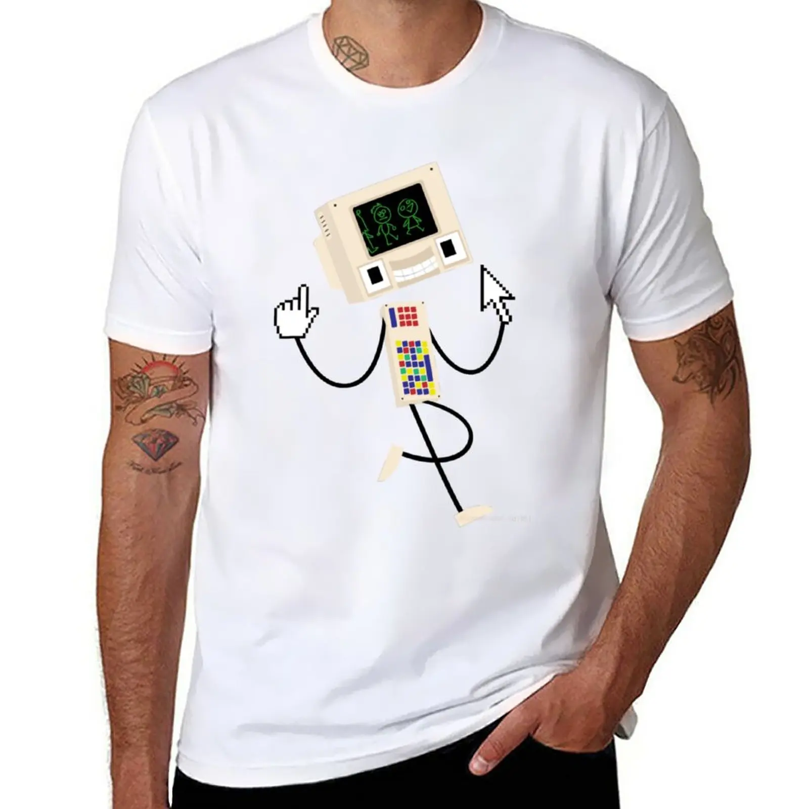 

New don't hug me i'm scared - computer T-Shirt summer tops T-shirt for a boy aesthetic clothes fitted t shirts for men