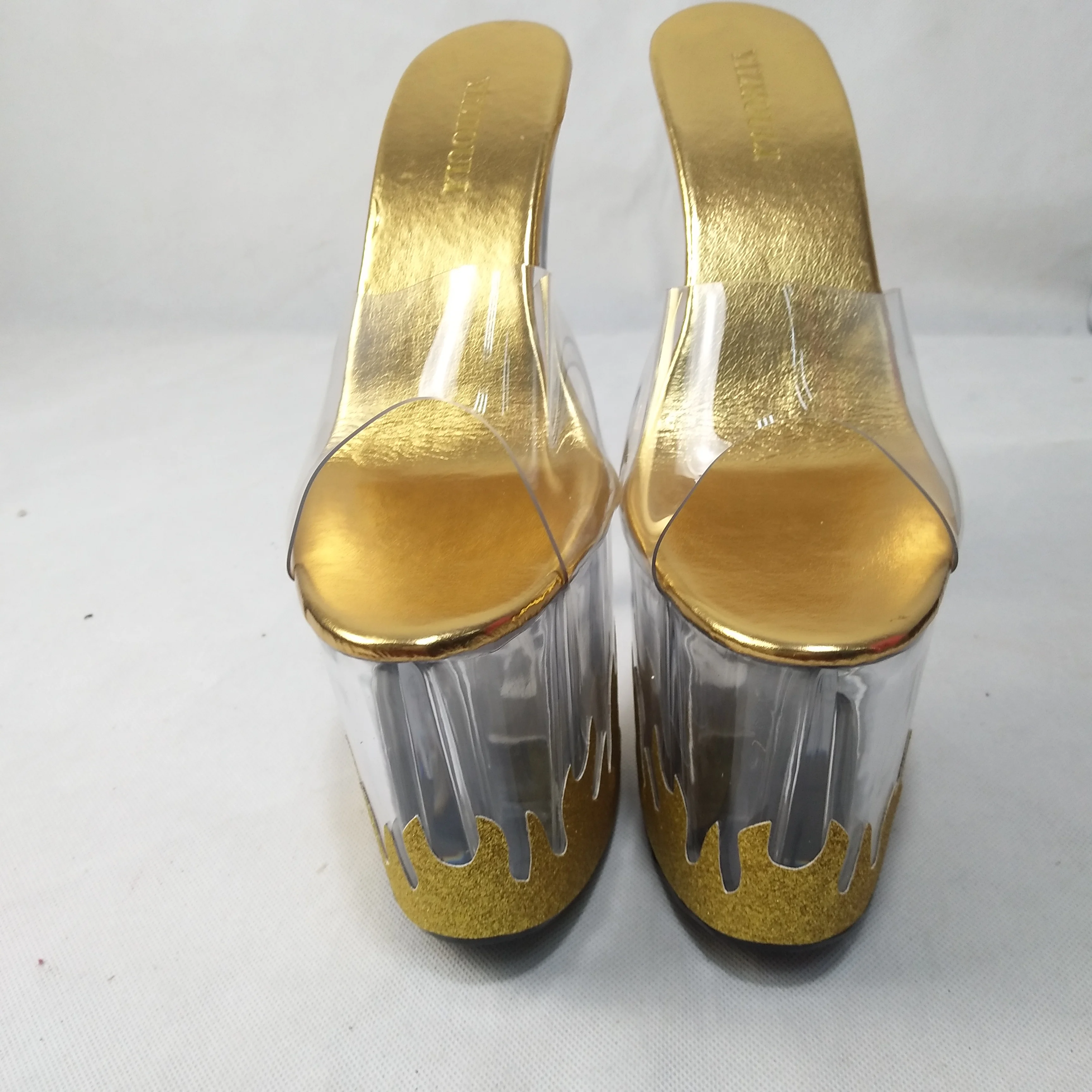 20cm High-Heeled Platform Sandals Flame Sexy Shoes Material 8 Inch High Heels 4 Inch Platforms dance shoes