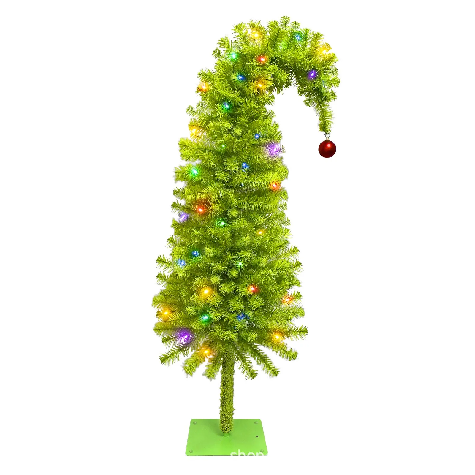 90CM Crooked Head Artificial Christmas Tree Christmas Tree Christmas Party Family Decoration PVC Material Green Crooked Neck 3 90CM Crooked Head Artificial Christmas Tree Christmas Tree Christmas Party Family Decoration PVC Material Green Crooked Neck 3