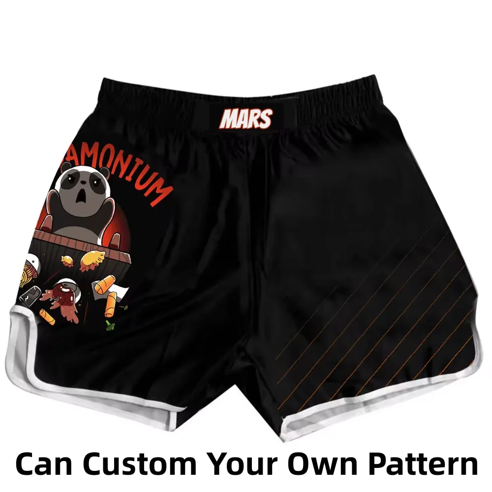 Men's Boxing Pants Printing Shorts Kickboxing Fight Grappling Short Skull Muay Thai Boxing Shorts Clothing Sanda