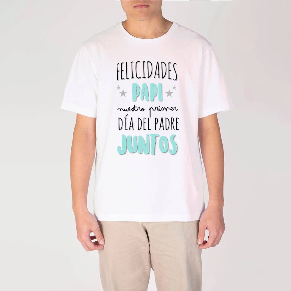 Fathers Day Family Outfit Congratulations To Dad on Our First Father's Day Together Print Family Set Father's Day Best Gift 5