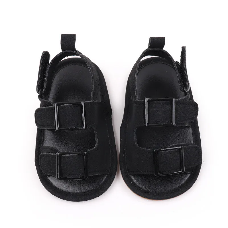 New Toddler Rubber Sole Summer Shoes Fashion Baby Boys Sandals Casual PU Leather First Walker Antislip Baby Shoes