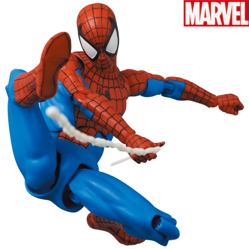 

Женская оригинальная игрушка Medicom, модель Mafex № 185, Человек-паук, классический костюм, фигурка аниме, коллекционная игрушка, подарки
