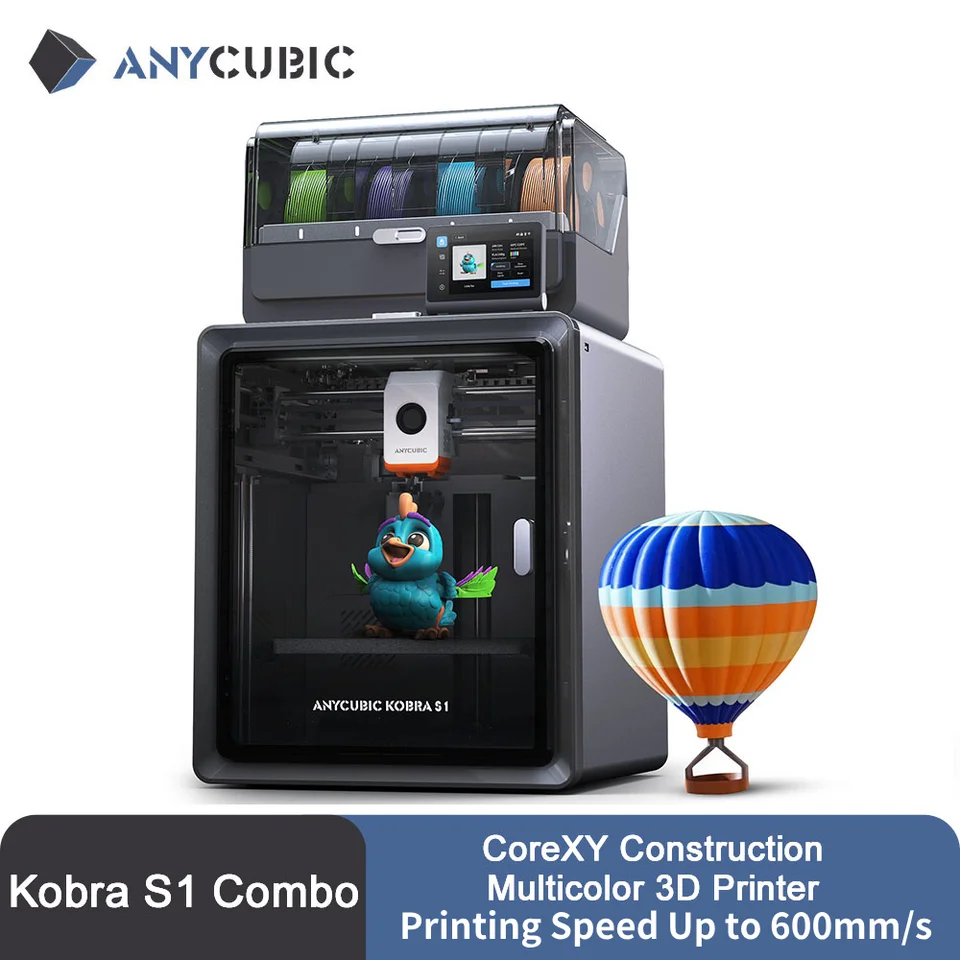 Anycubic Kobra S1 Combo Multi-Color 3D Printer Up to 600mm/s High