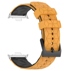 Football Pattern Silicone Strap - Replacement Smartwatch Wristband Bracelet for Xiaomi 8 9 Pro (Yellow-black)