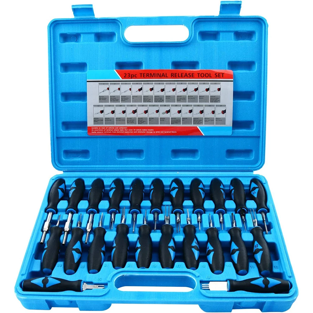 Terminal Removal Tool Kit，For Replaces Universal Vehicle Wire Harness Pin  Connector Release Tool Set(26 PCS)