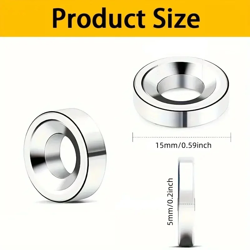 15x3/15x5/20x3mm-M4 Magnets with Holes,Small Rare Earth Magnets, Neodymium Disc Countersunk Hole Magnets for Refrigerator 2