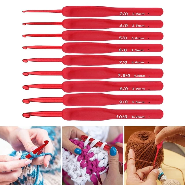 Ergonomic Handle Crochet Hooks Knitting Crocheting Needles Blanket Shawl  Yarn Hand Weave Tool Sewing Accessories for Fine Work - AliExpress