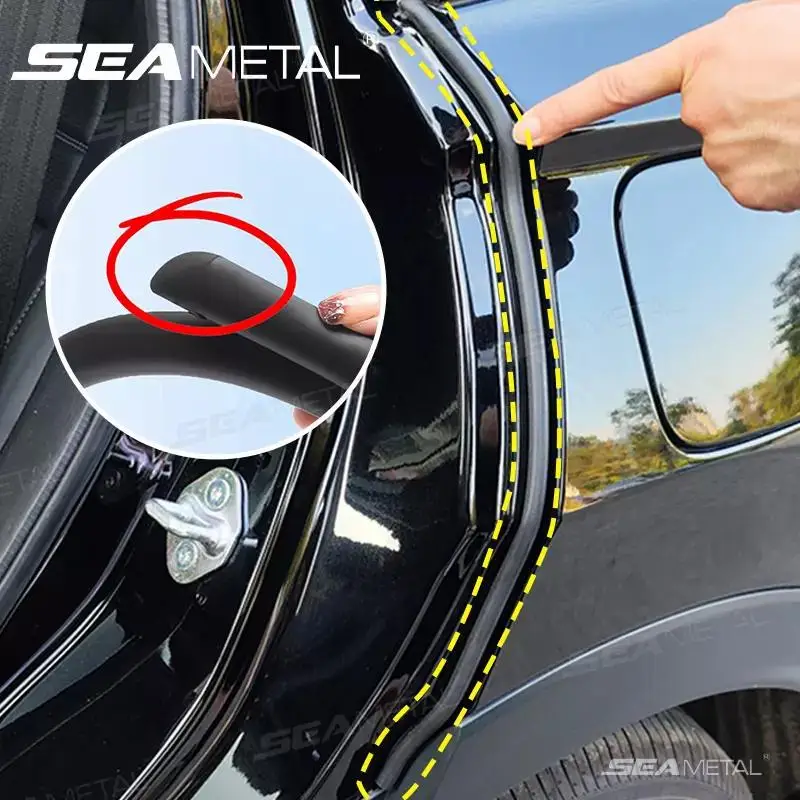 SEAMETAL Car Door Rubber Seal Strip Universal Weatherstrip for C Pillar Protection Sealant Strip Accessories