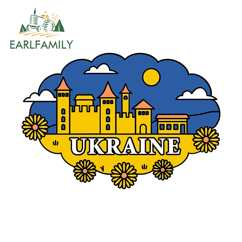 

EARLFAMILY 13 см x 11,7 см для украинской искусственной кожи граффити аксессуары для мотоцикла автомобильные наклейки для ноутбука Водонепроницаемый Караван