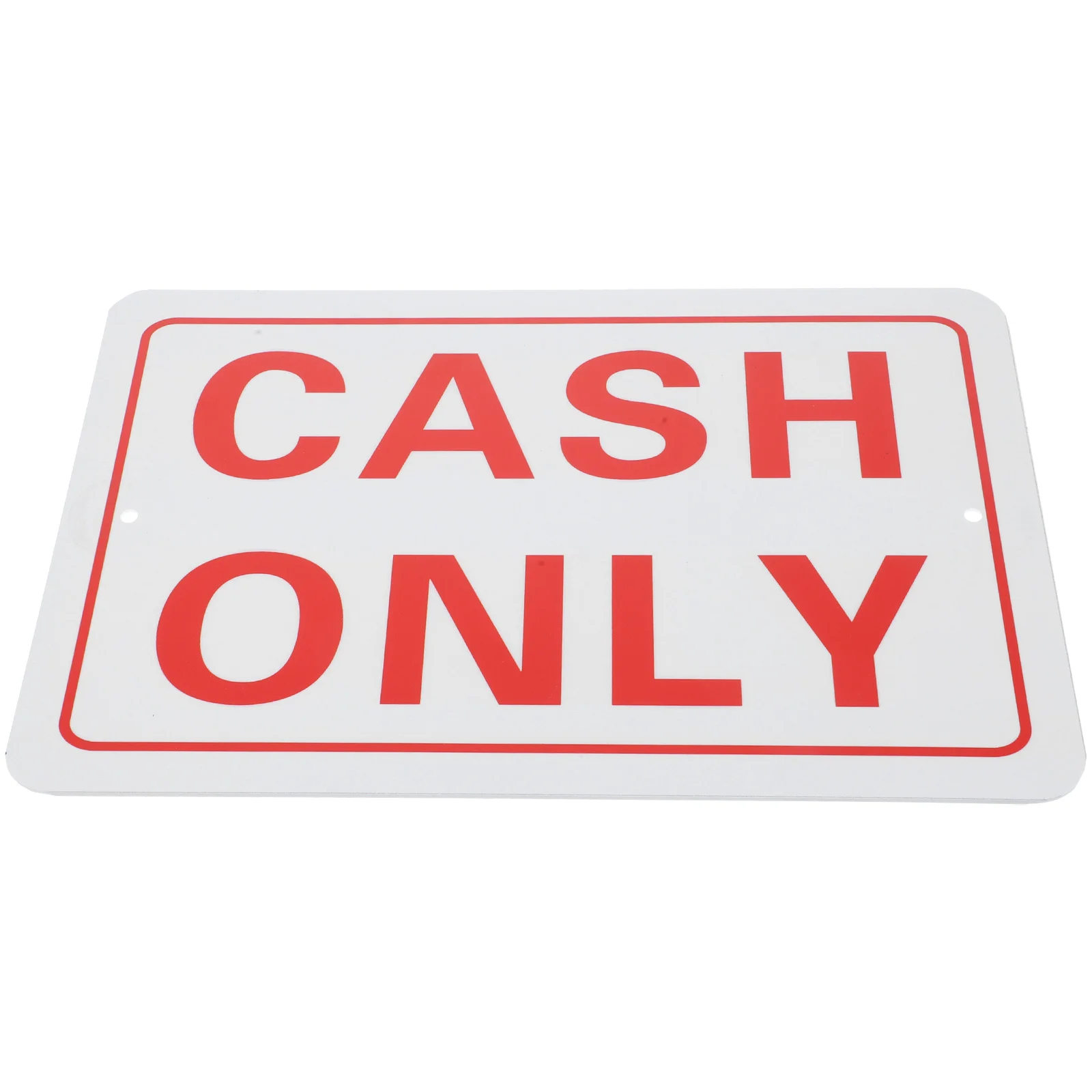 

Cash Sign No Checks Credit Card Accepted Emblems Signs Wall Only for Business Metal Cashier