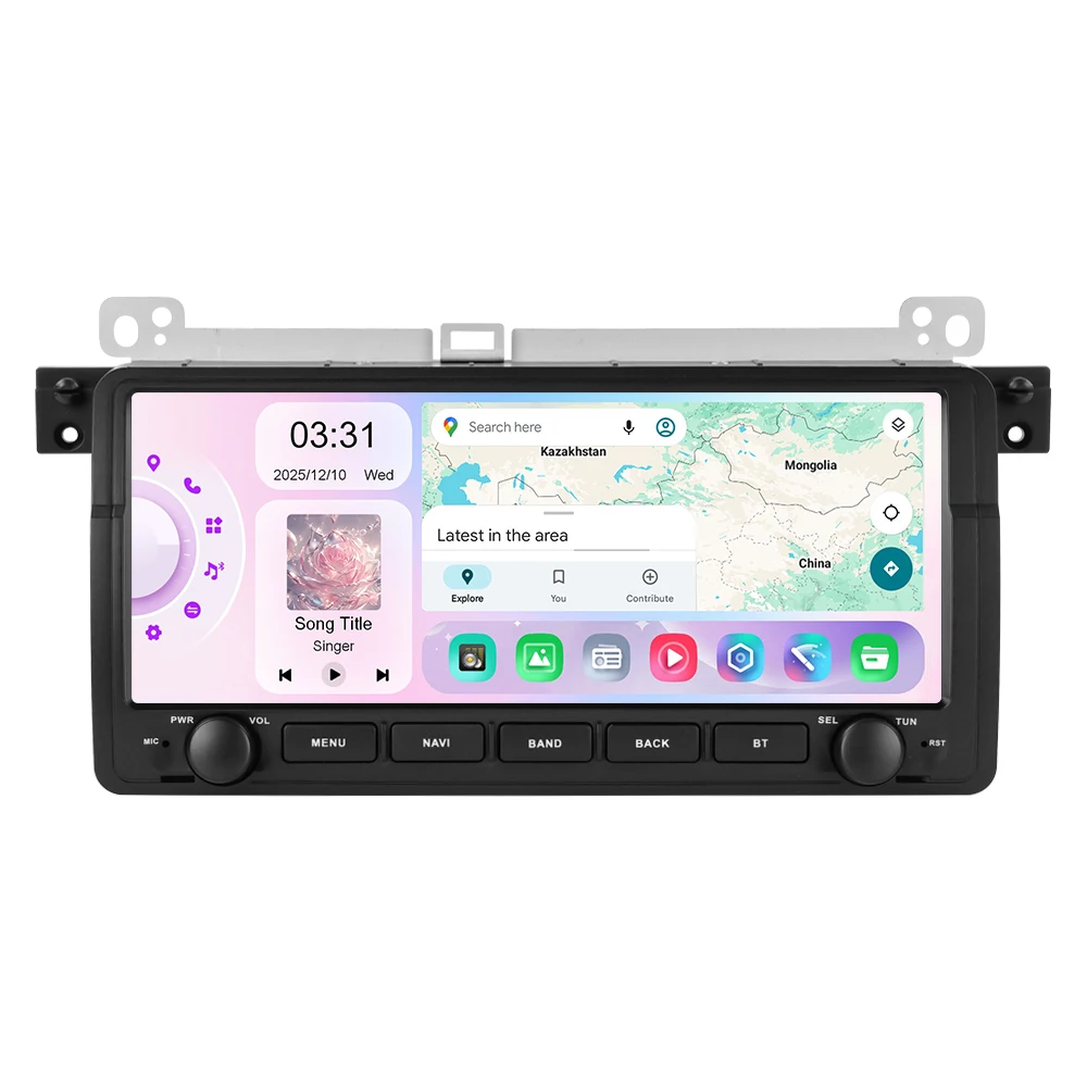 Radio multimedia para coche de 10,26 pulgadas, sistema inteligente para BMW E46 M3 1998-2006, navegación GPS, RDS, FM, BT, 4G, WIFI, DSP, pantalla IPS de 1600*600, Carplay inalámbrico, Android Auto 2