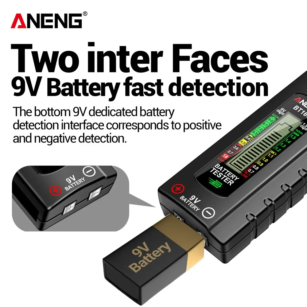 ANENG BT167 Battery Level Detector Multifunctional Quickly Measure Battery Level ABS Plastic Precise Measurements Tester Tools battery tester