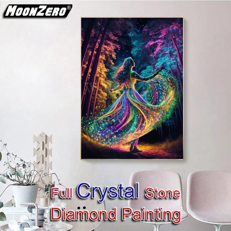 

5D Diy Crystal Diamond Painting Dancing Girl Full Square Mosaic Embroidery Cross Stitch Kit AB Diamond Art Home Docer 20230811