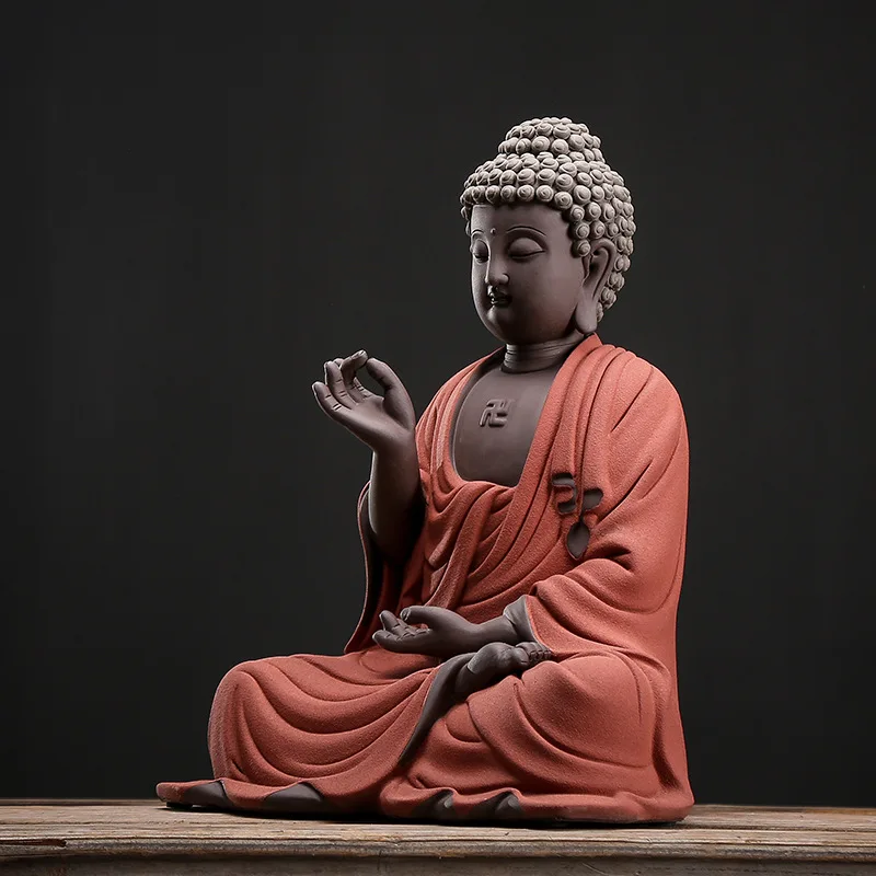 Sakyamani Porcelain Buddha Statue, Tea Pet Tea Ceremony, Living Room Backflow Incense, Creative Zen Decoration